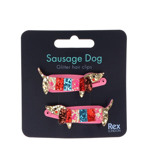 Rex London Hair Clips – Sausage Dog