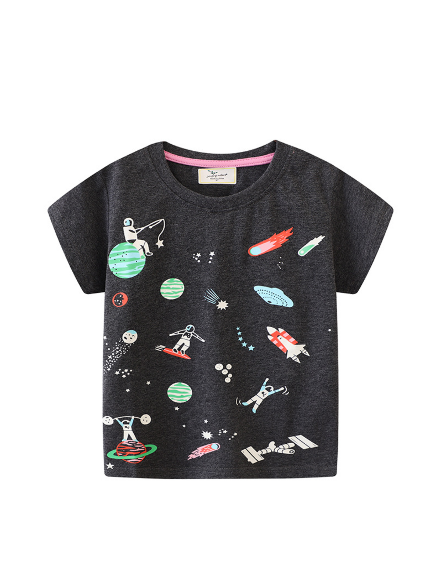 Glow in the dark astronaut tee kids