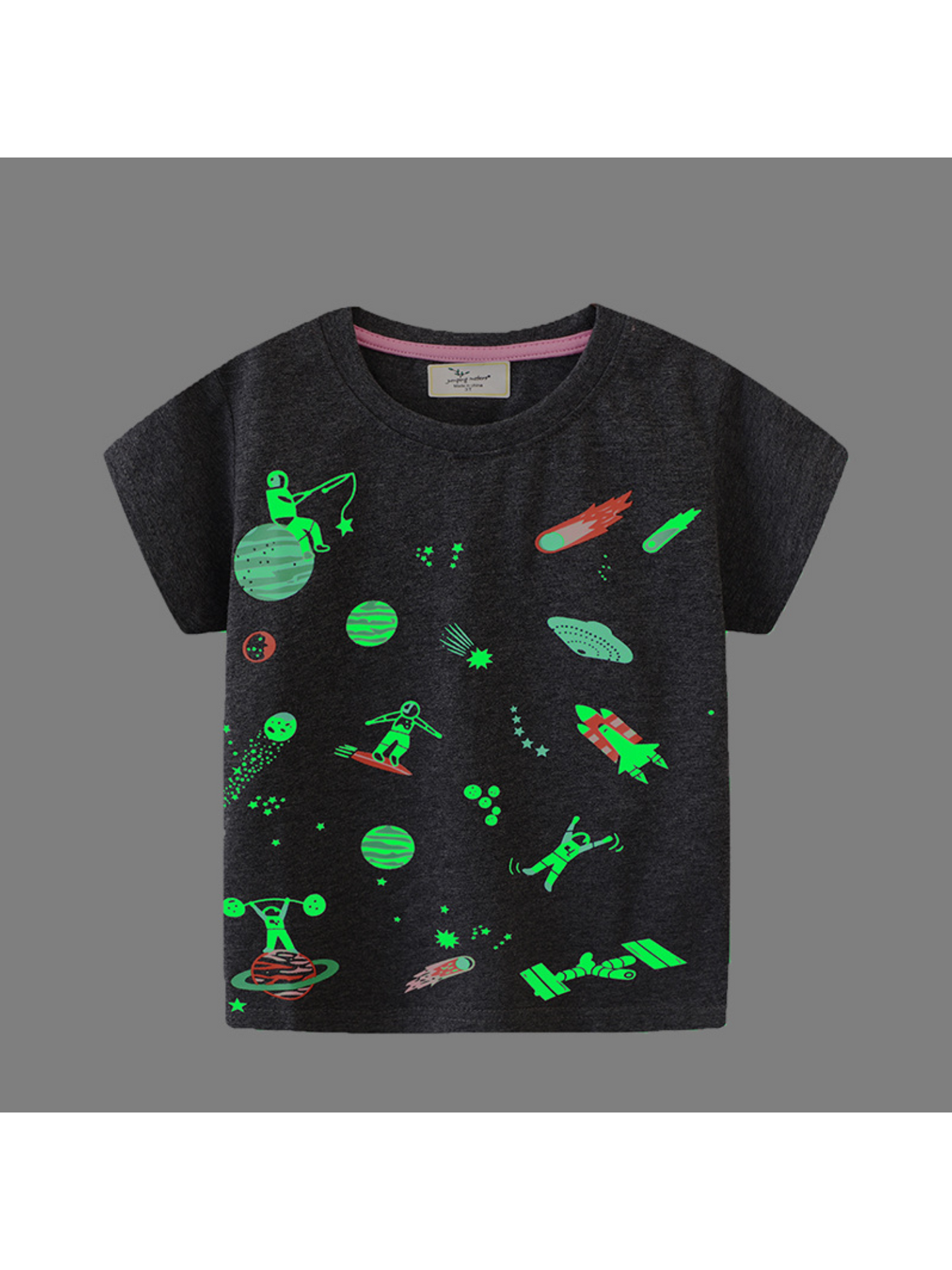 Glow in the dark astronaut tee kids