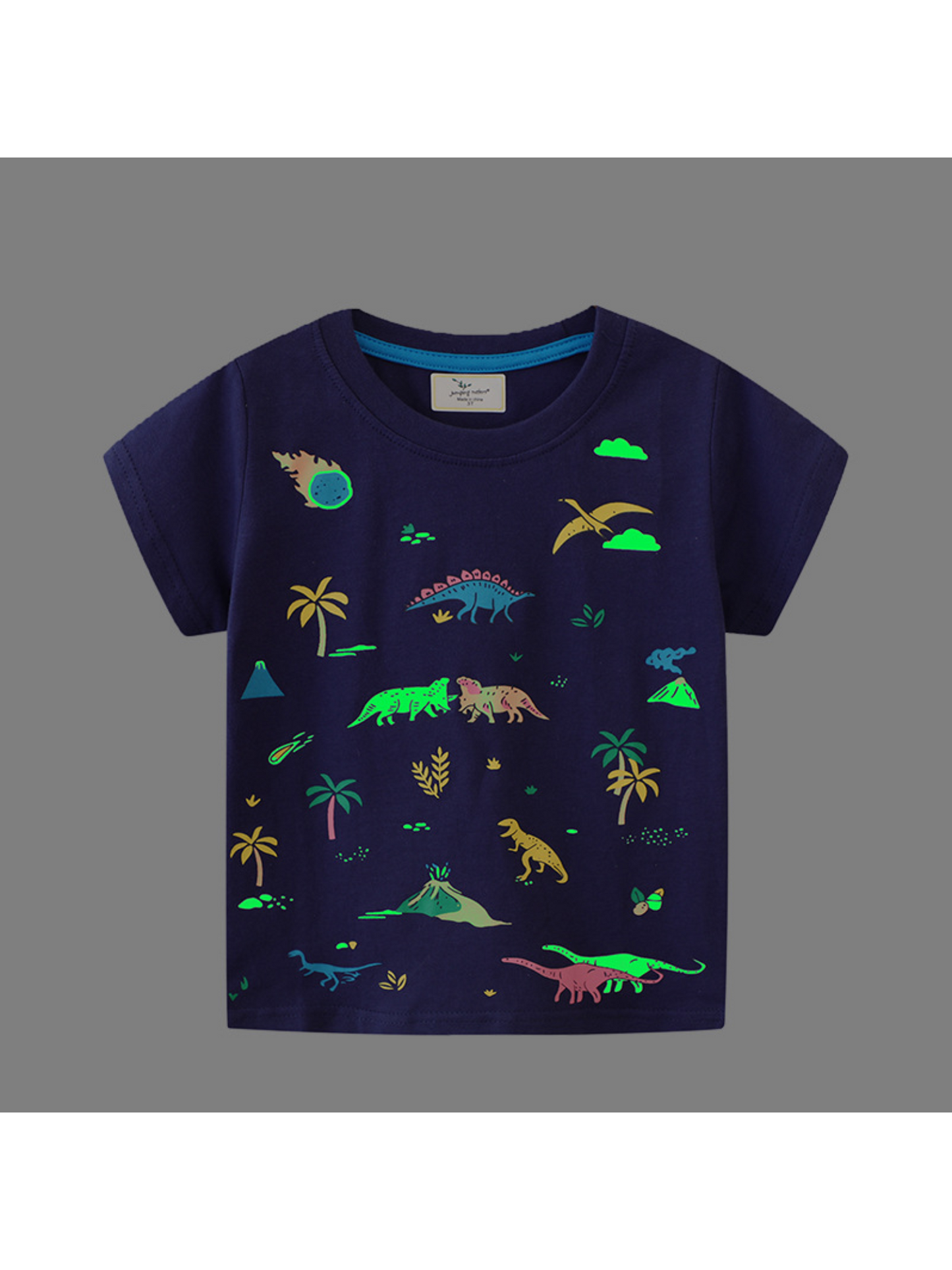 Glow in the dark Prehistoric Dinosaur tee kids