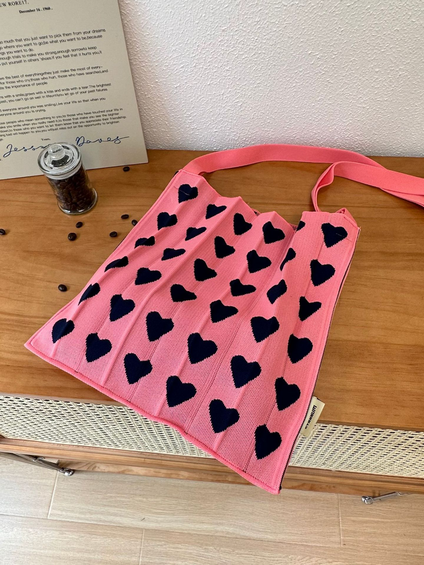Handmade Knit tote bag