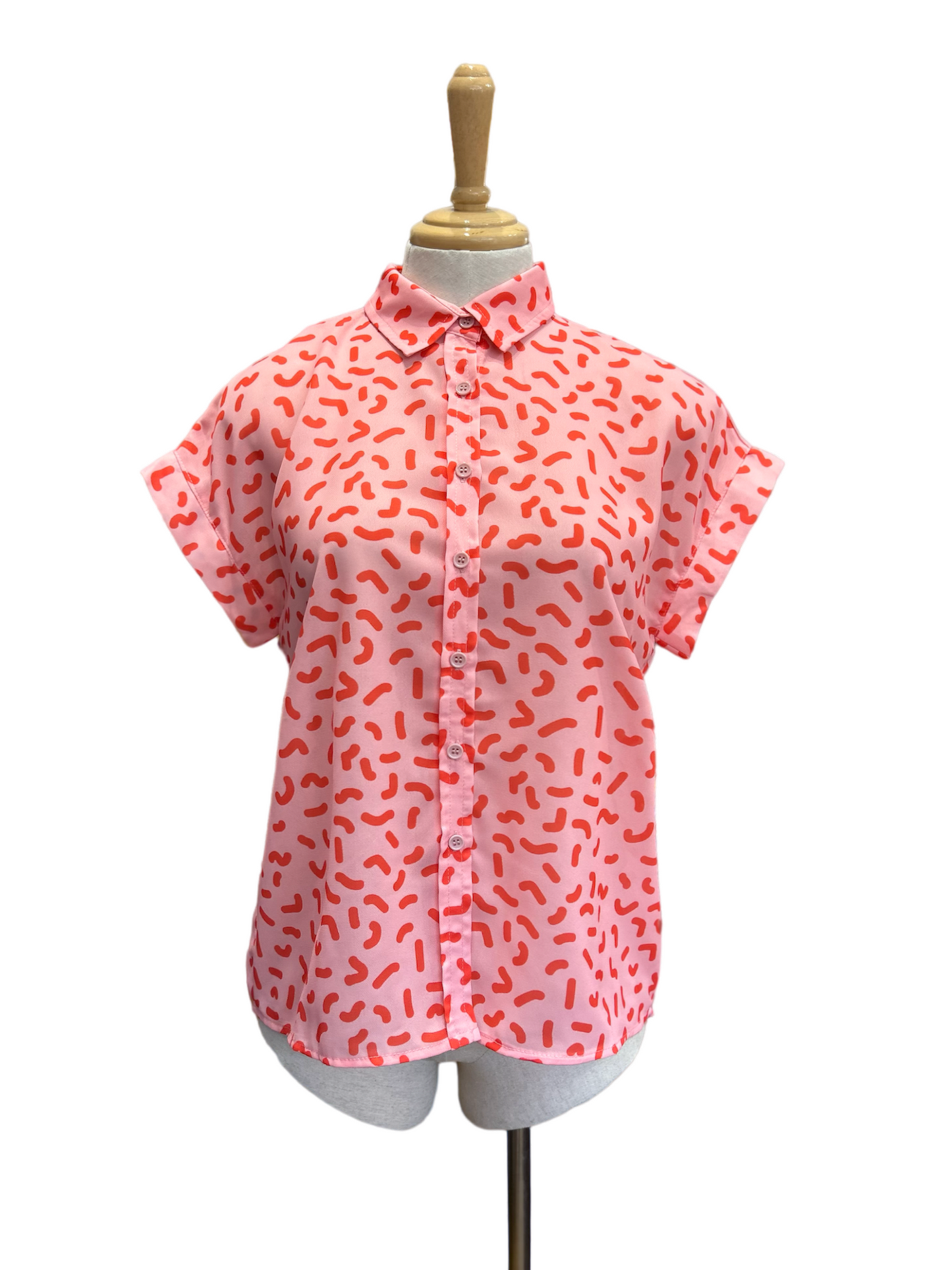 Fun Squiggles Top - Pink