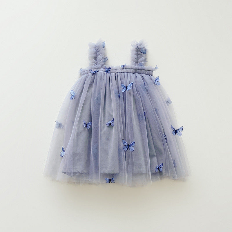 butterfly Tutu Dress - grey