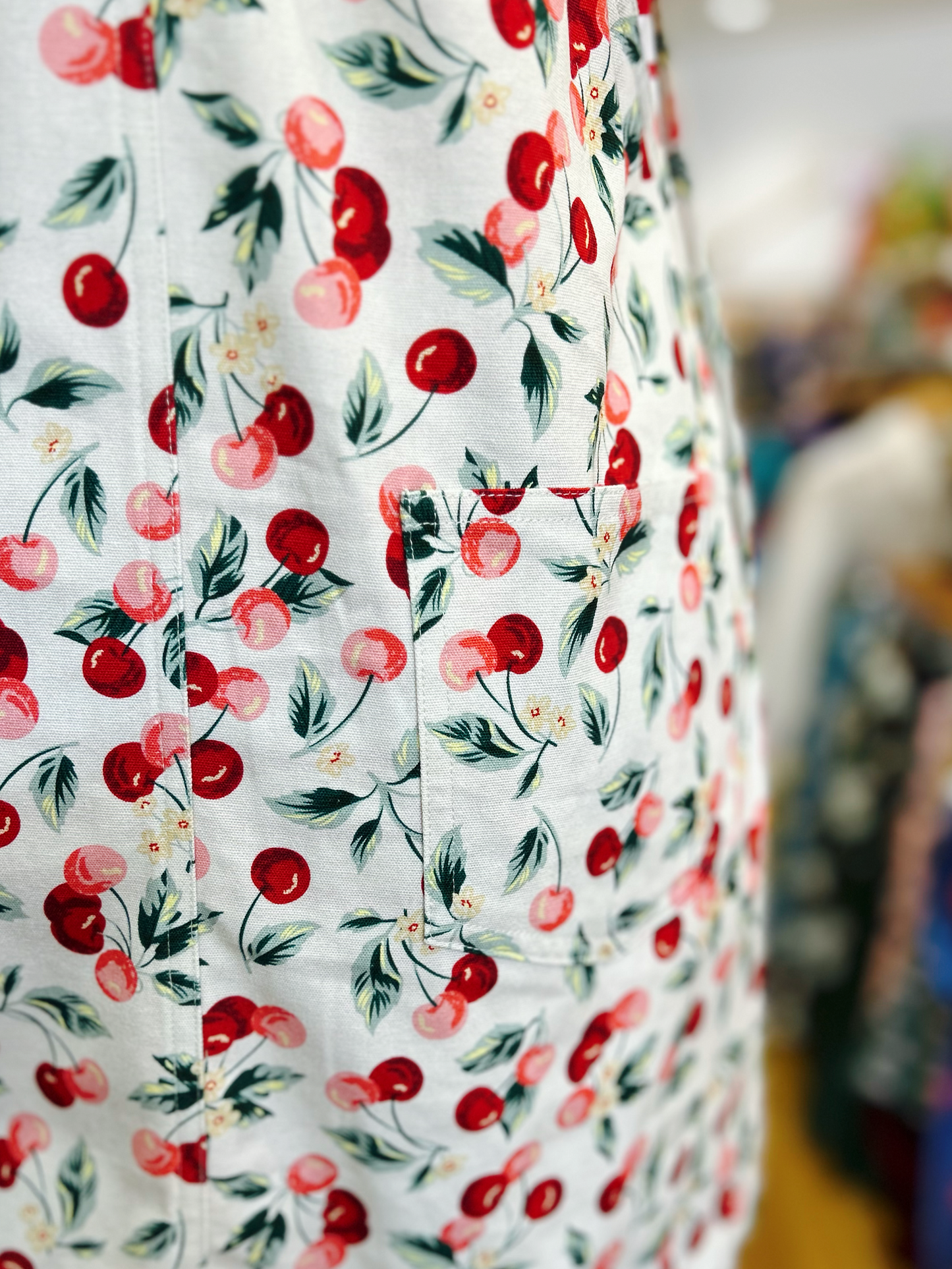 Emily Overall Dress - cherry (Clearance Sale)