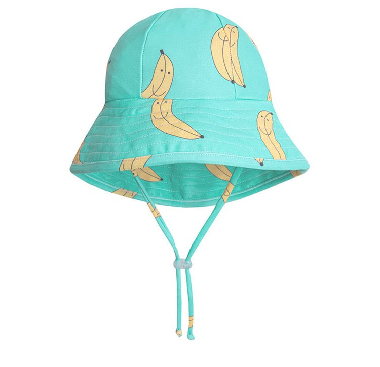 Banana one piece kids Swimsuit /cap set