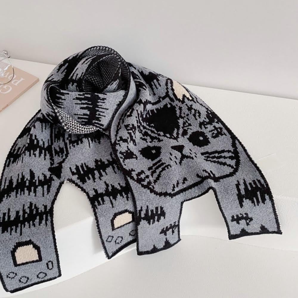 Black cat scarf
