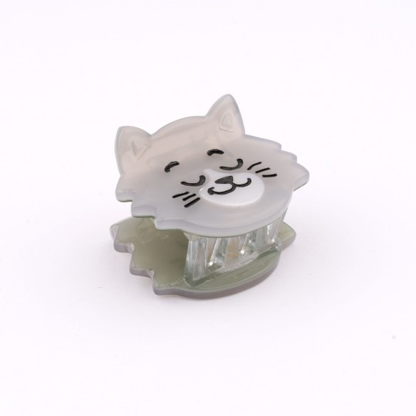 Coucou Suzette Grey Cat mini Hair Claw