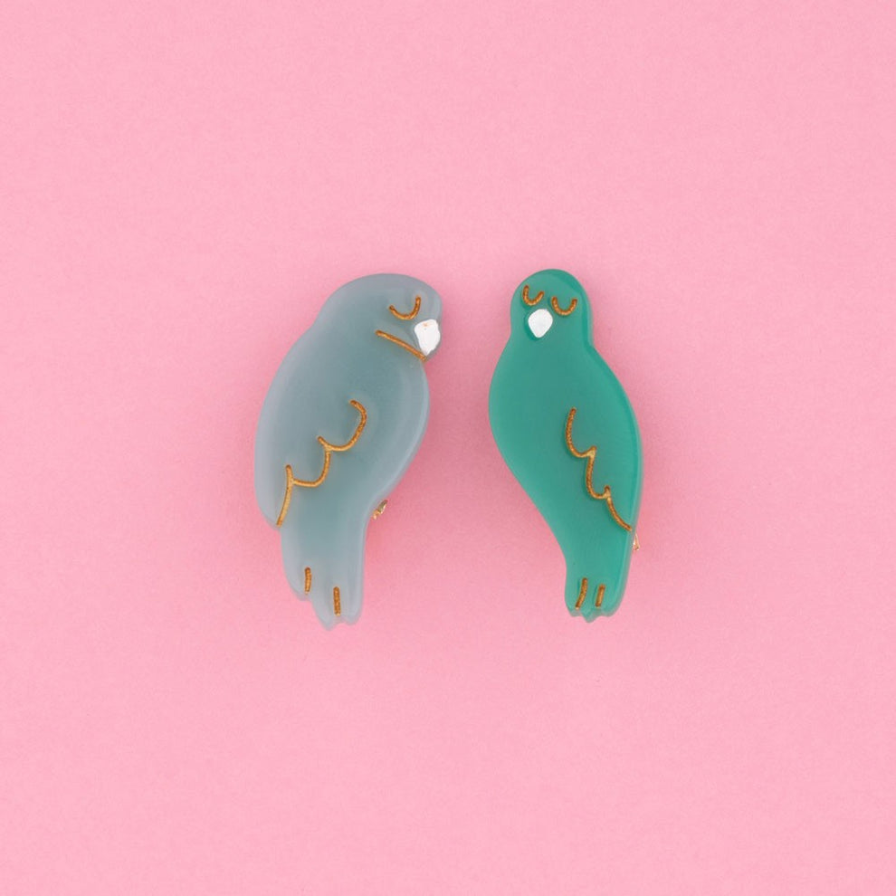 Coucou Suzette Lovebirds hair clip set