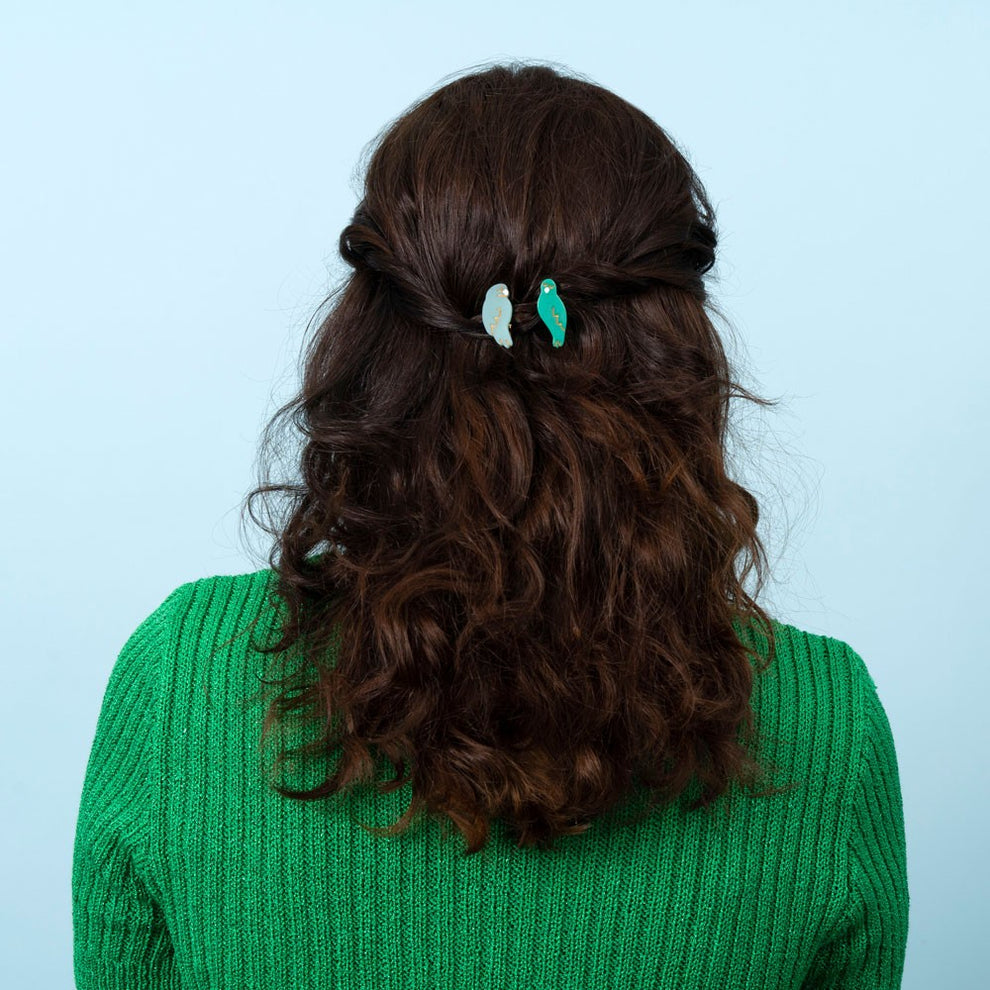 Coucou Suzette Lovebirds hair clip set