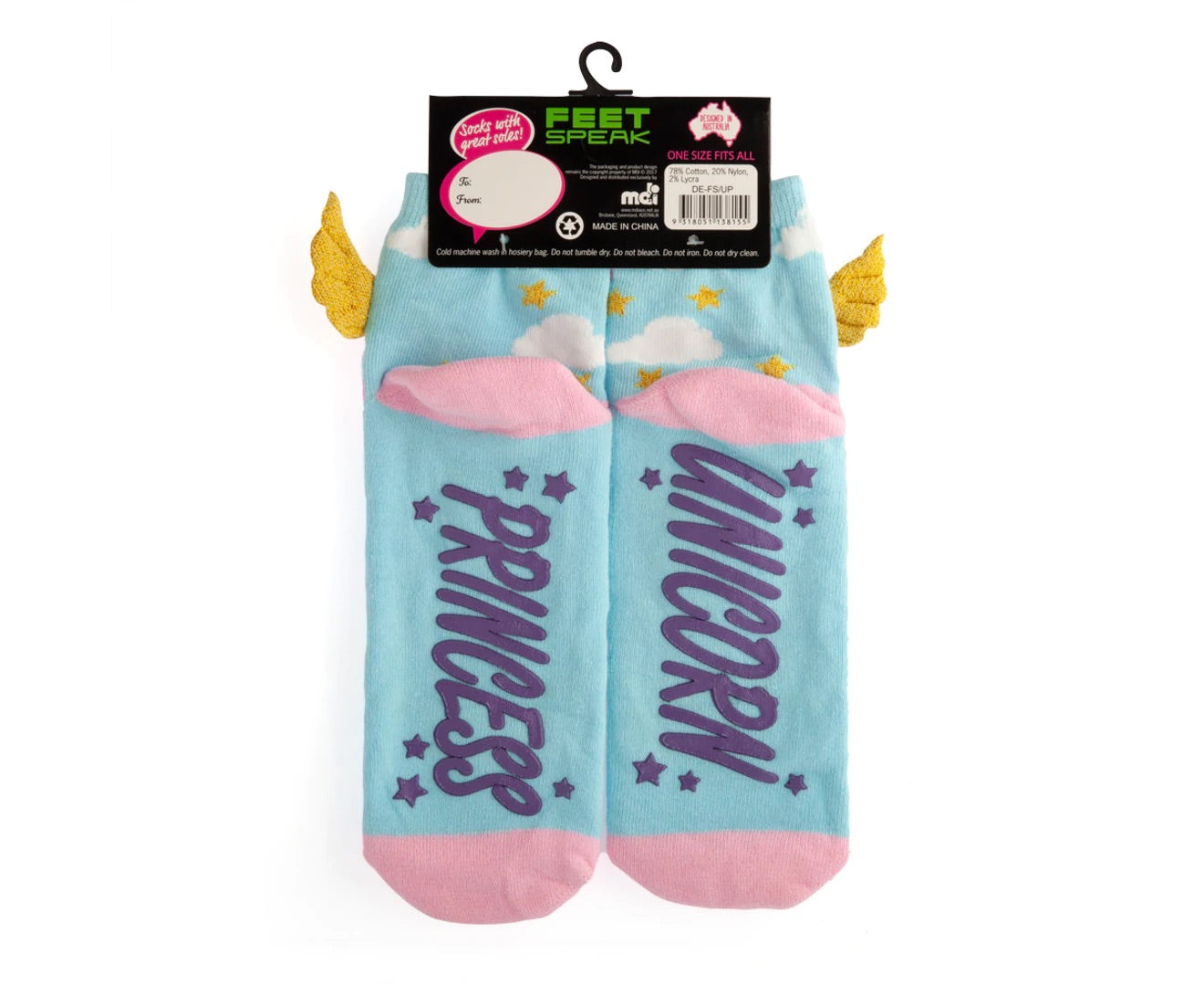 Feet speak socks Unicorn Princess
