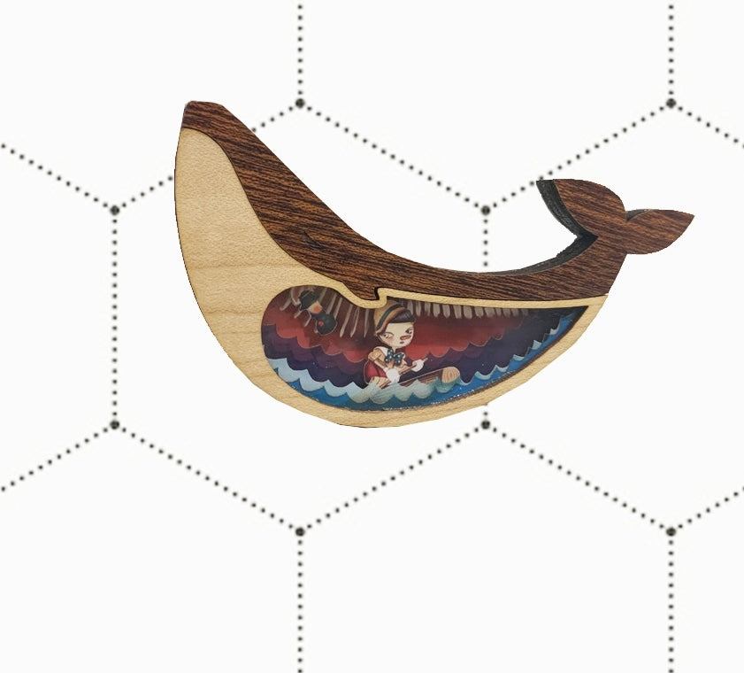 LaliBlue Storybook Wooden Brooches Pinocchio