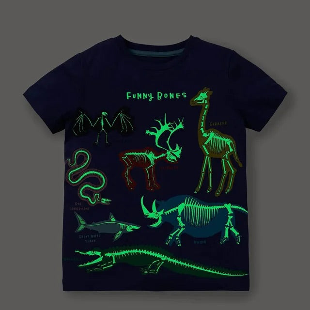 Glow in the dark funny bones tee