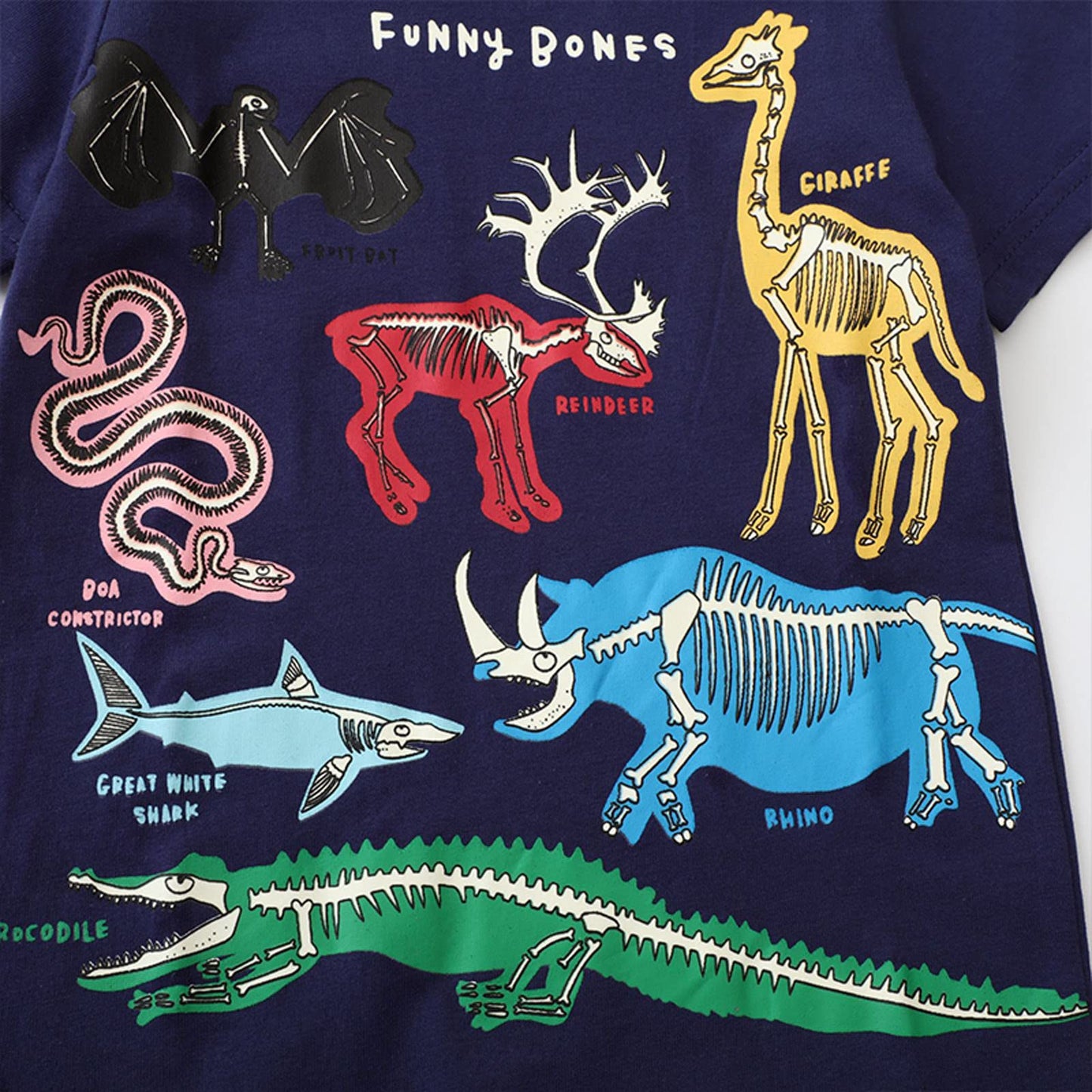 Glow in the dark funny bones tee