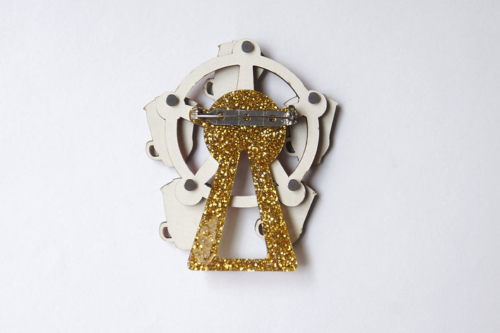 Laliblue Brooch Kittens Ferris Wheel Decoration