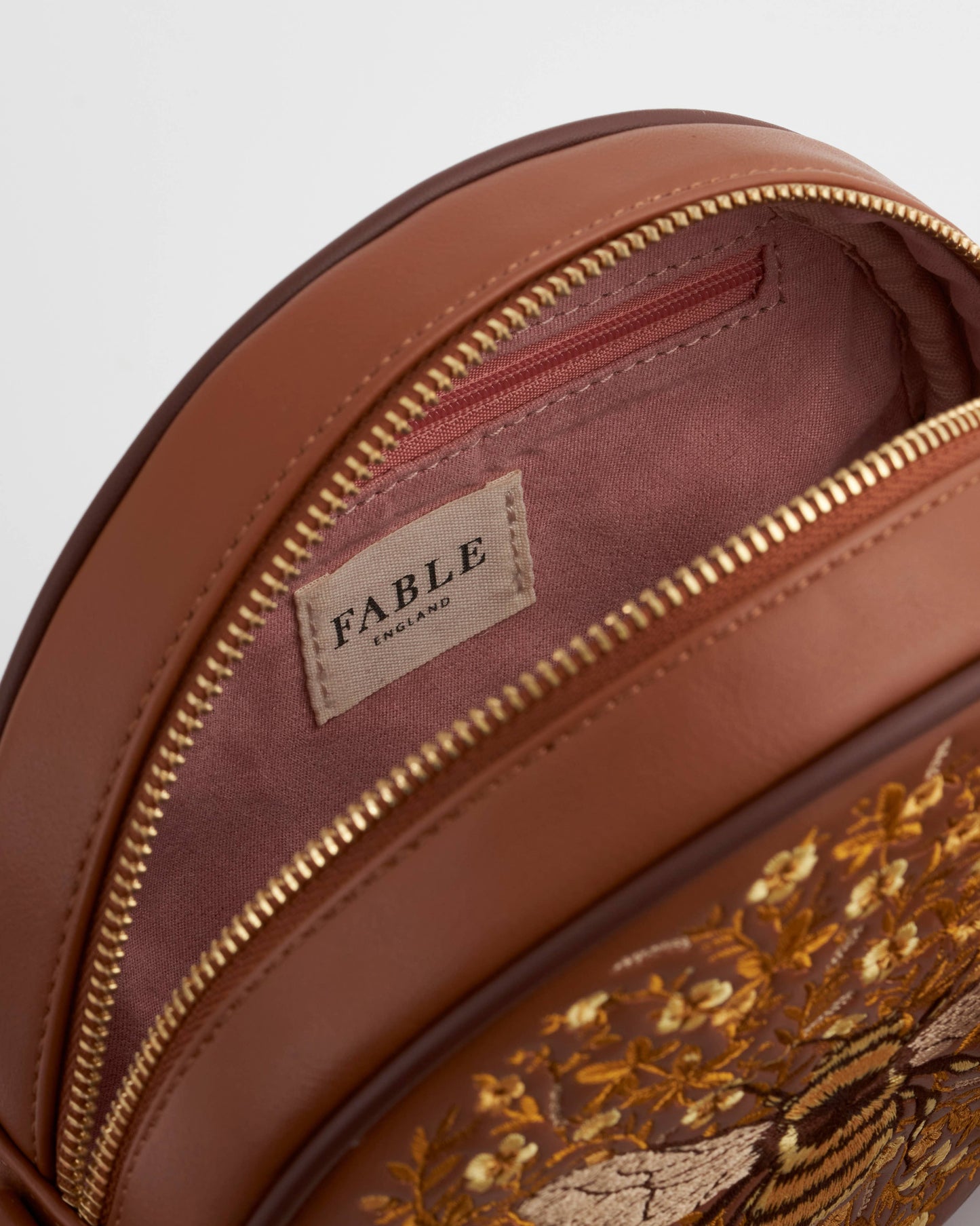 FABLE Bumble Bee Tan Circle Purse