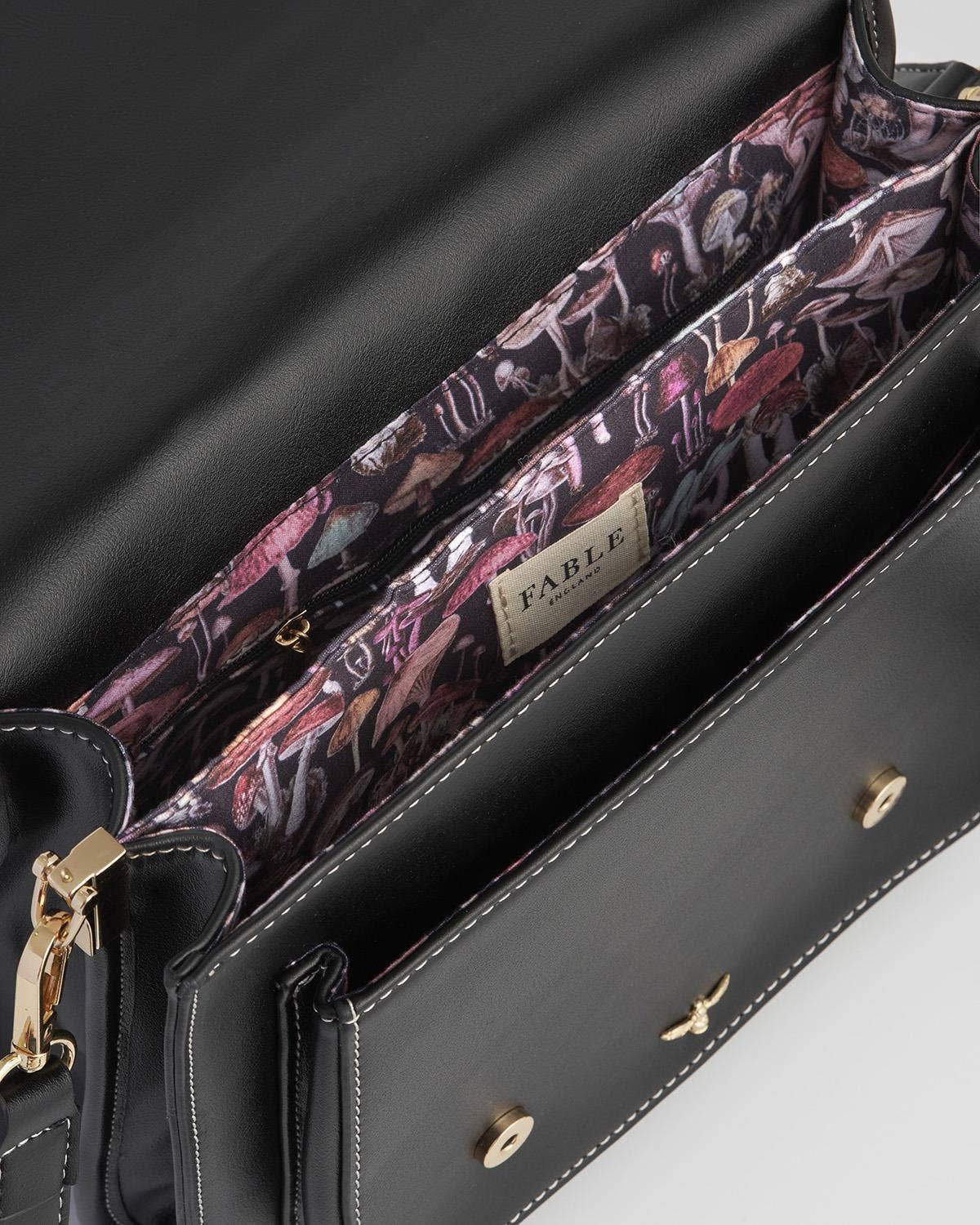 FABLE Magical Mushrooms Black Satchel
