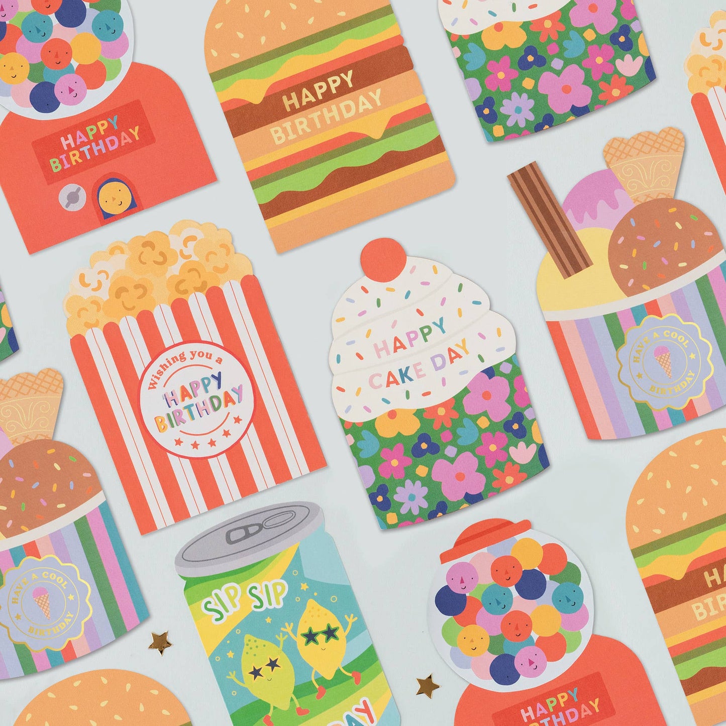 Popcorn Birthday Card | Food themed Birthday Card