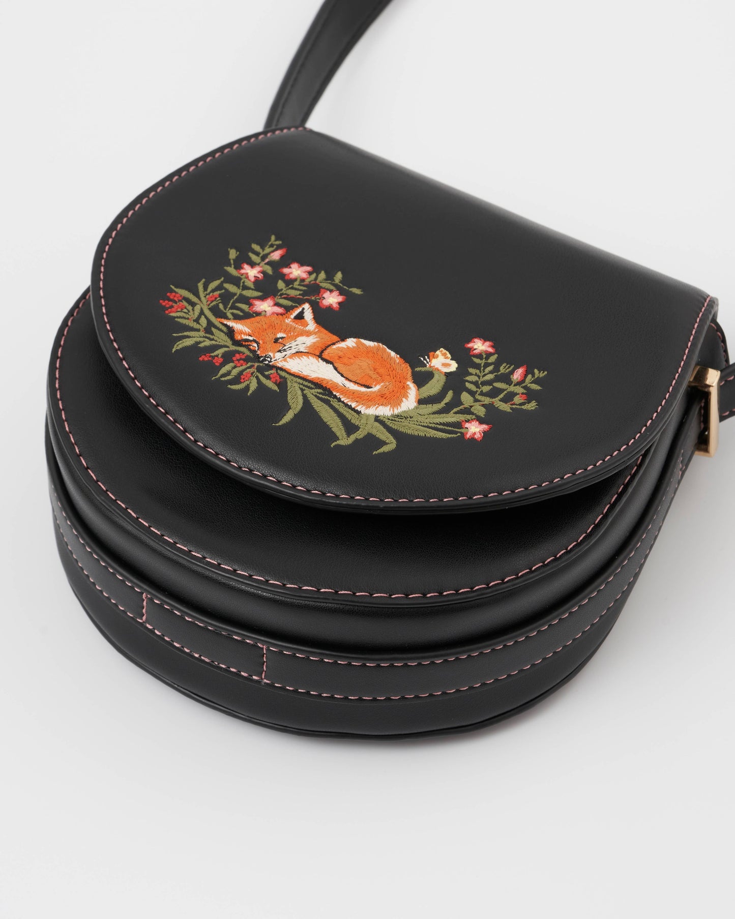 FABLE Sleepy Fox Saddle Purse