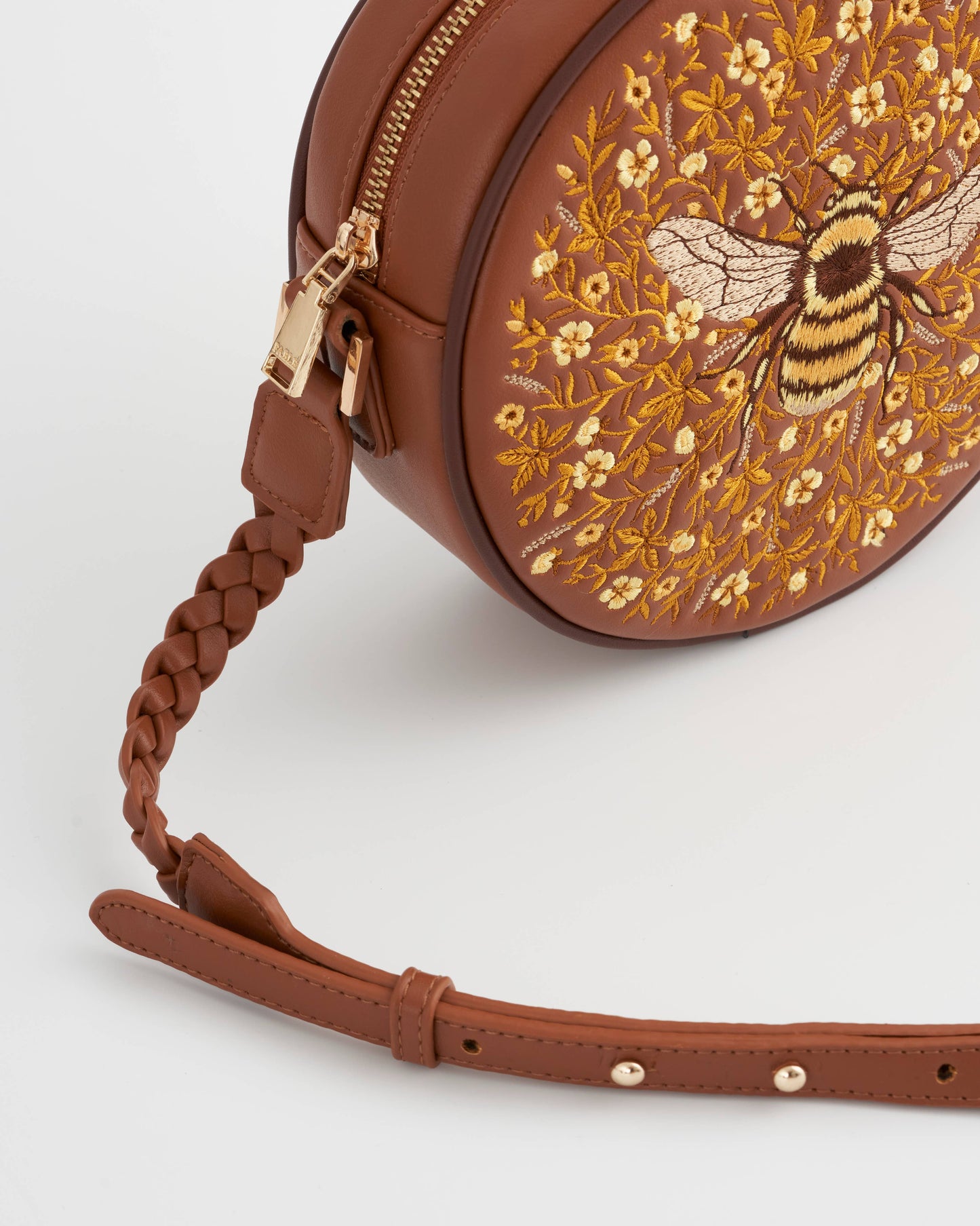FABLE Bumble Bee Tan Circle Purse