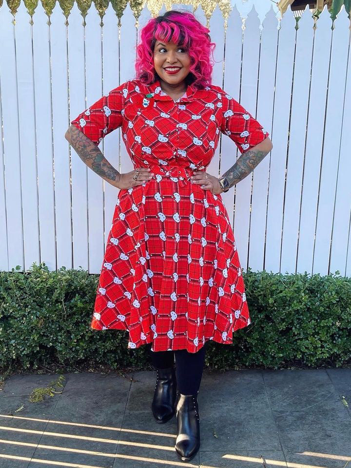 Audrey Dress - Kawaii Kitty (Low in Stock/ size 10,12)