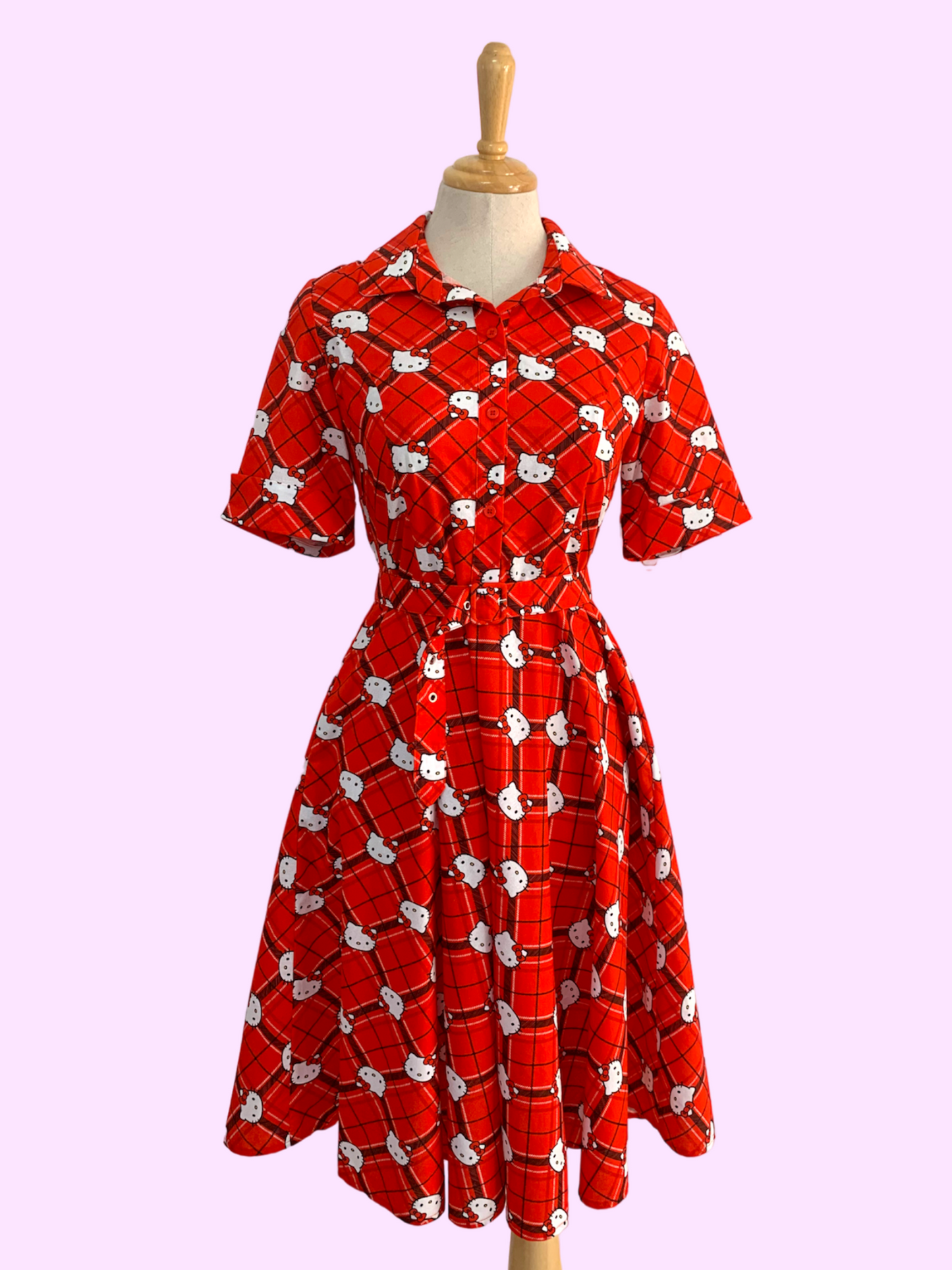 Audrey Dress - Kawaii Kitty (Low in Stock/ size 10,12)
