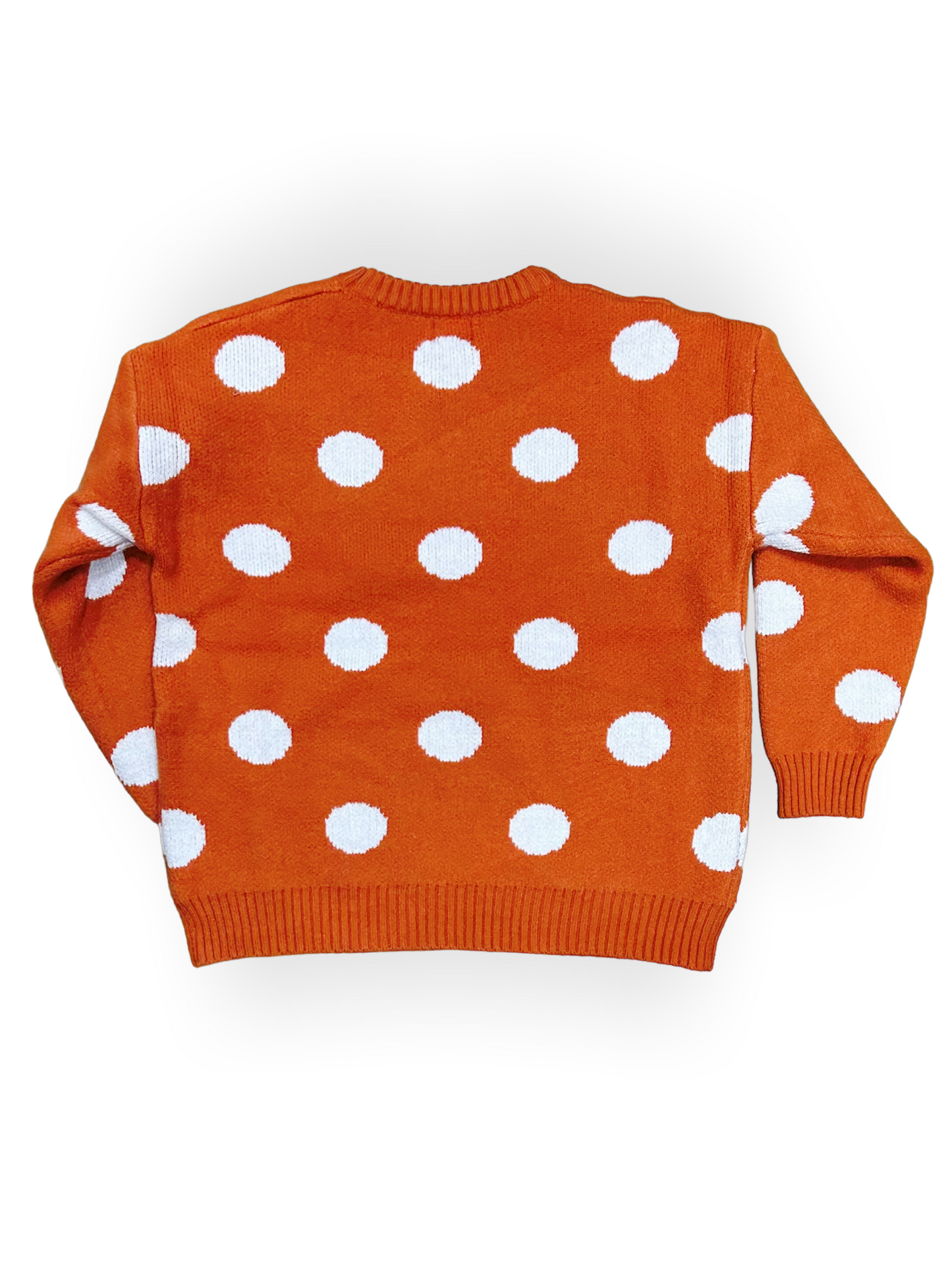 Polkadot Knit pullover - Orange