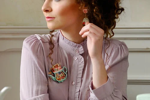 Laliblue Teapot House Brooch