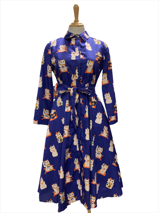 Sophia Dress - Lucky Cat (low in Stock)