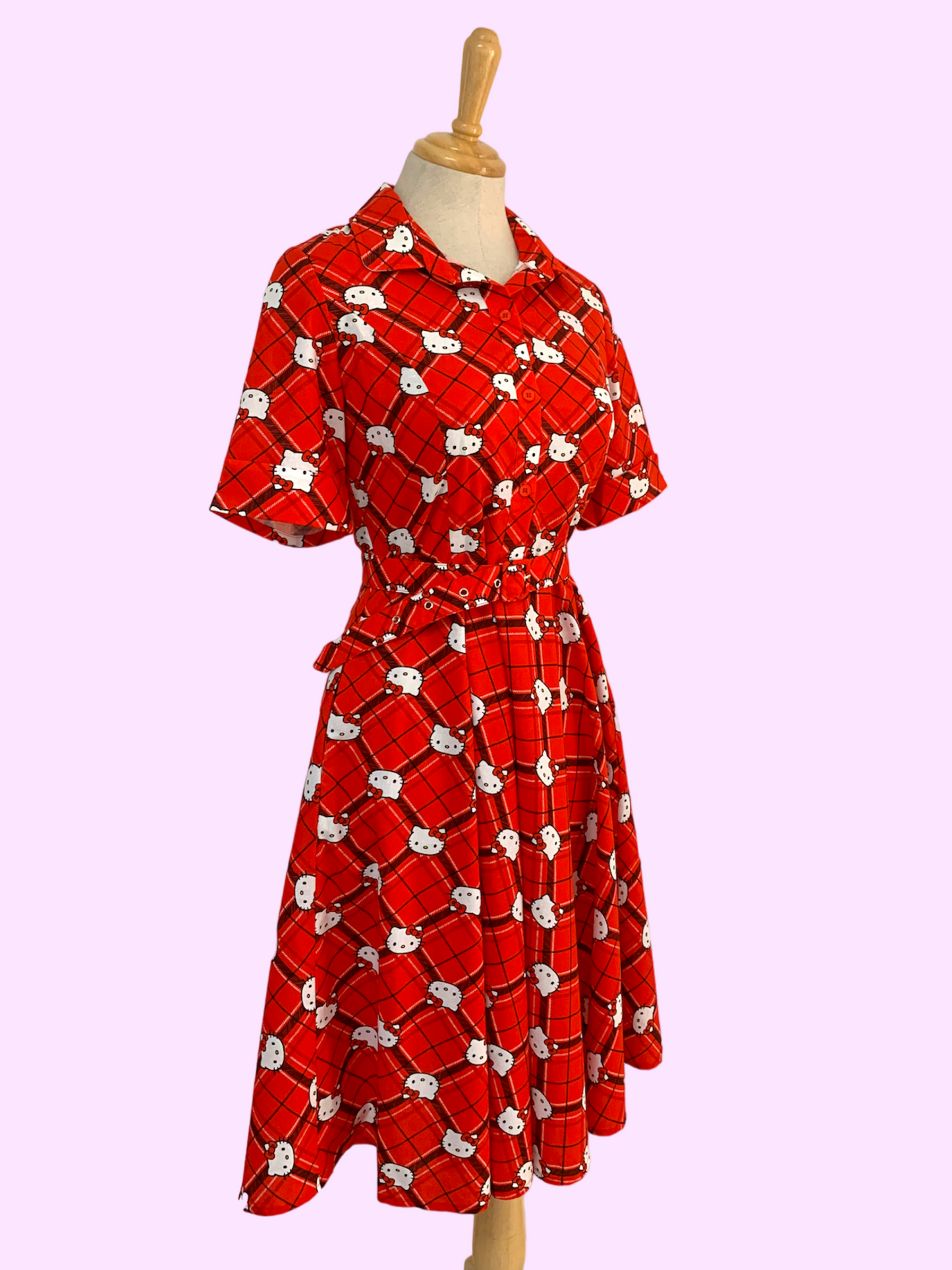Audrey Dress - Kawaii Kitty (Low in Stock/ size 10,12)
