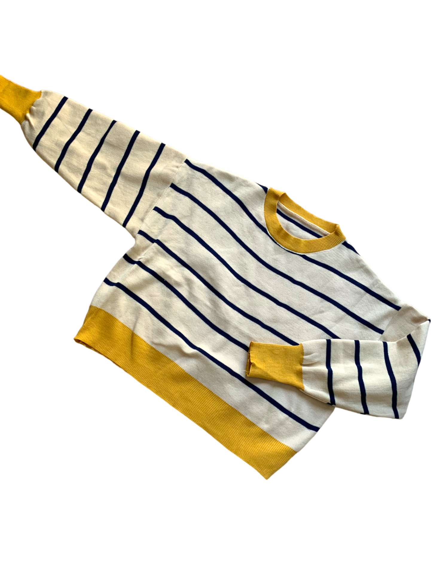 Retro stripe cropped pullover