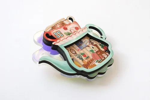 Laliblue Teapot House Brooch