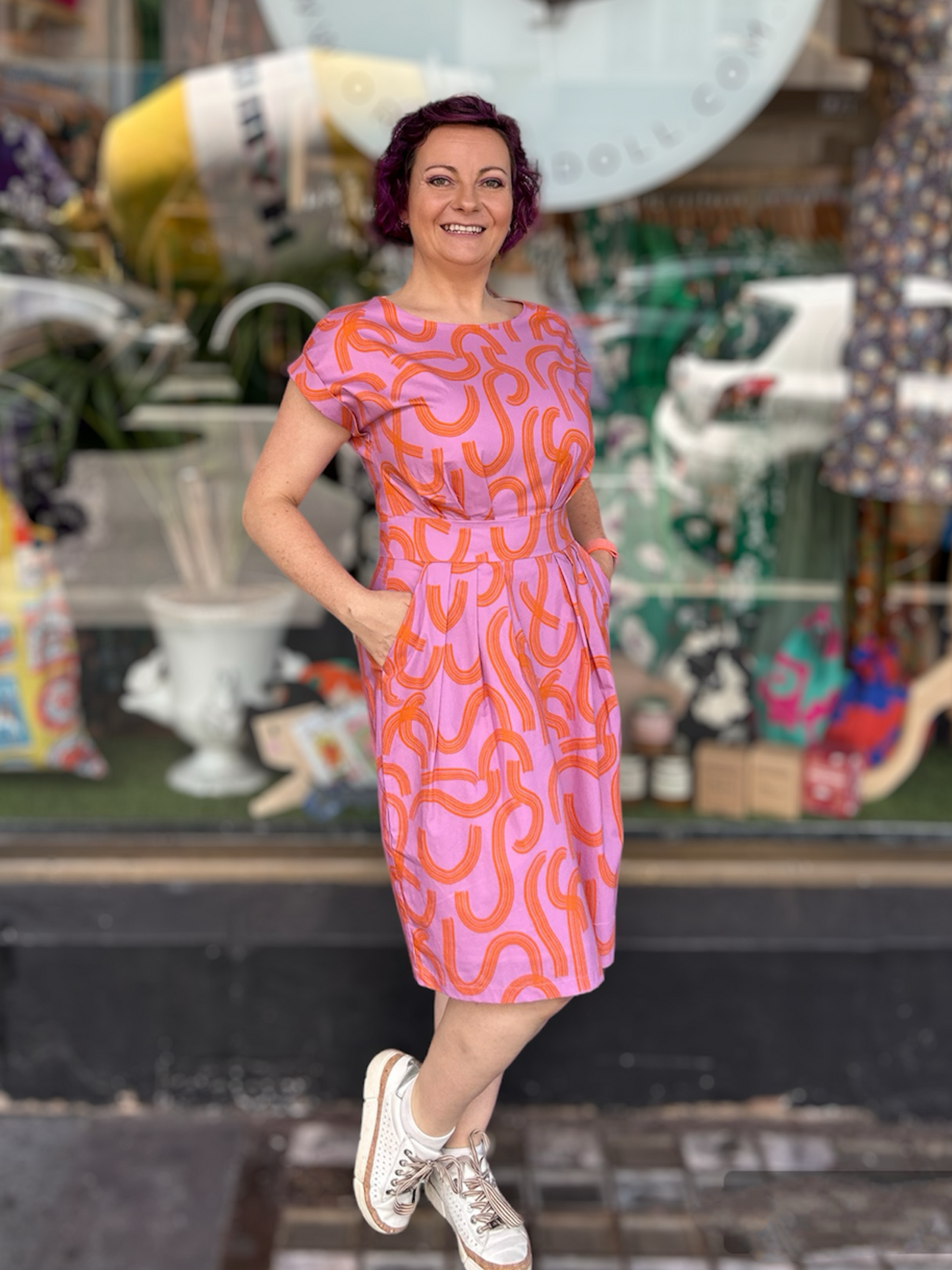 A Walk in the Park Dress - squiggles (Clearance Sale)