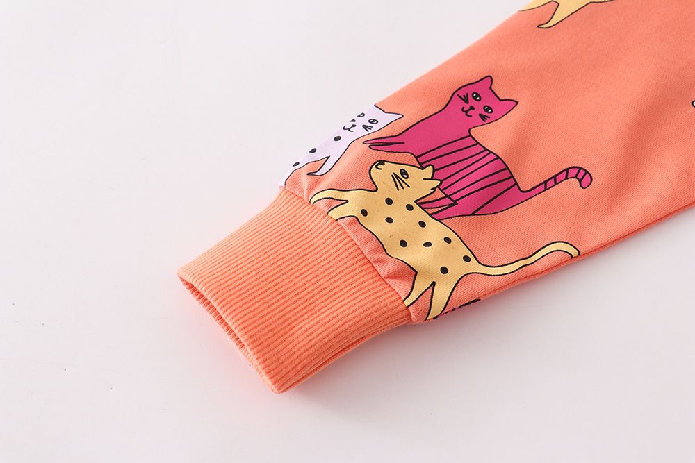 Cats in a group kids pullover (Low in stock/ 6&7 yrs old)