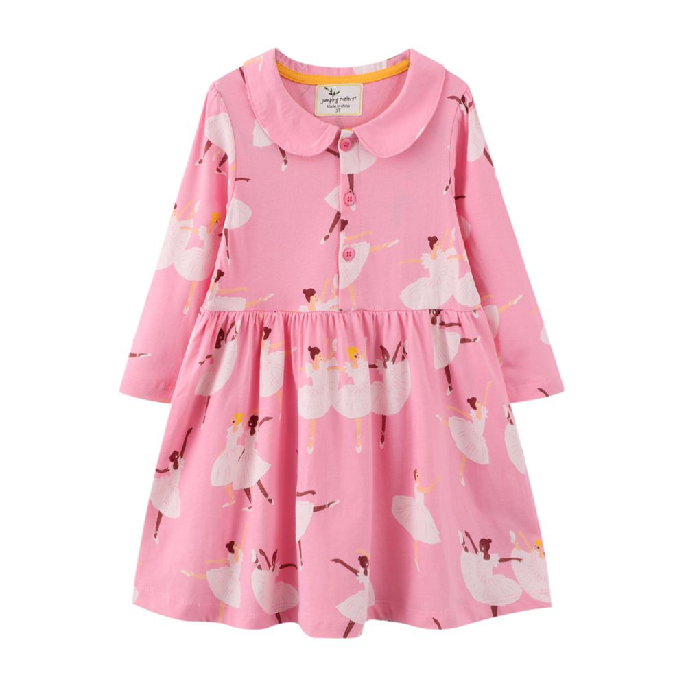 Pink ballerina cotton girl dress (Last one / 7 yrs old)
