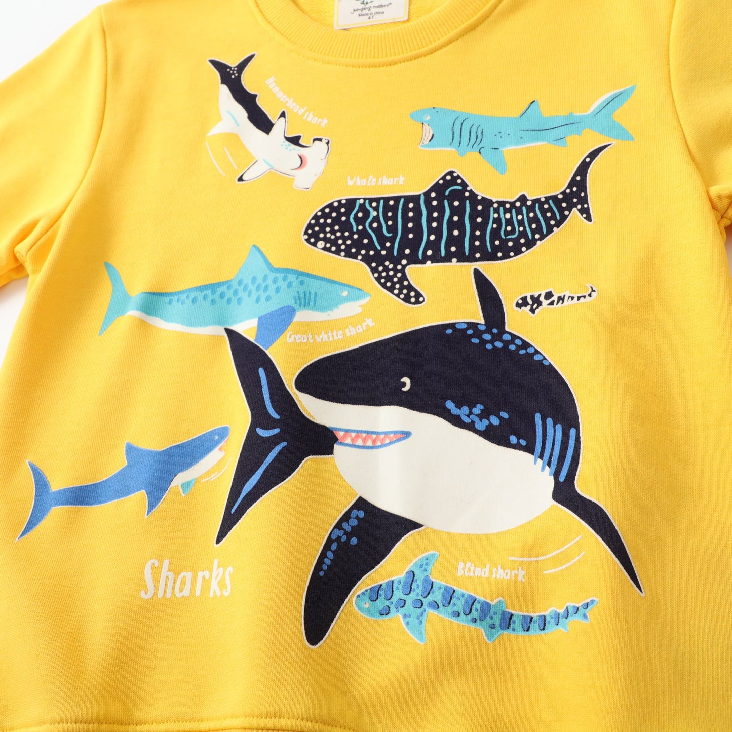 Sharks glow in the dark pullover