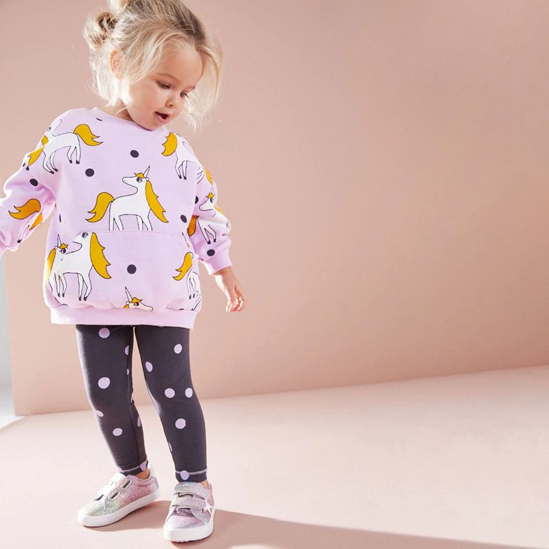 Purple Unicorns polkadot pullover (Low in stock / 2&7 yrs old)