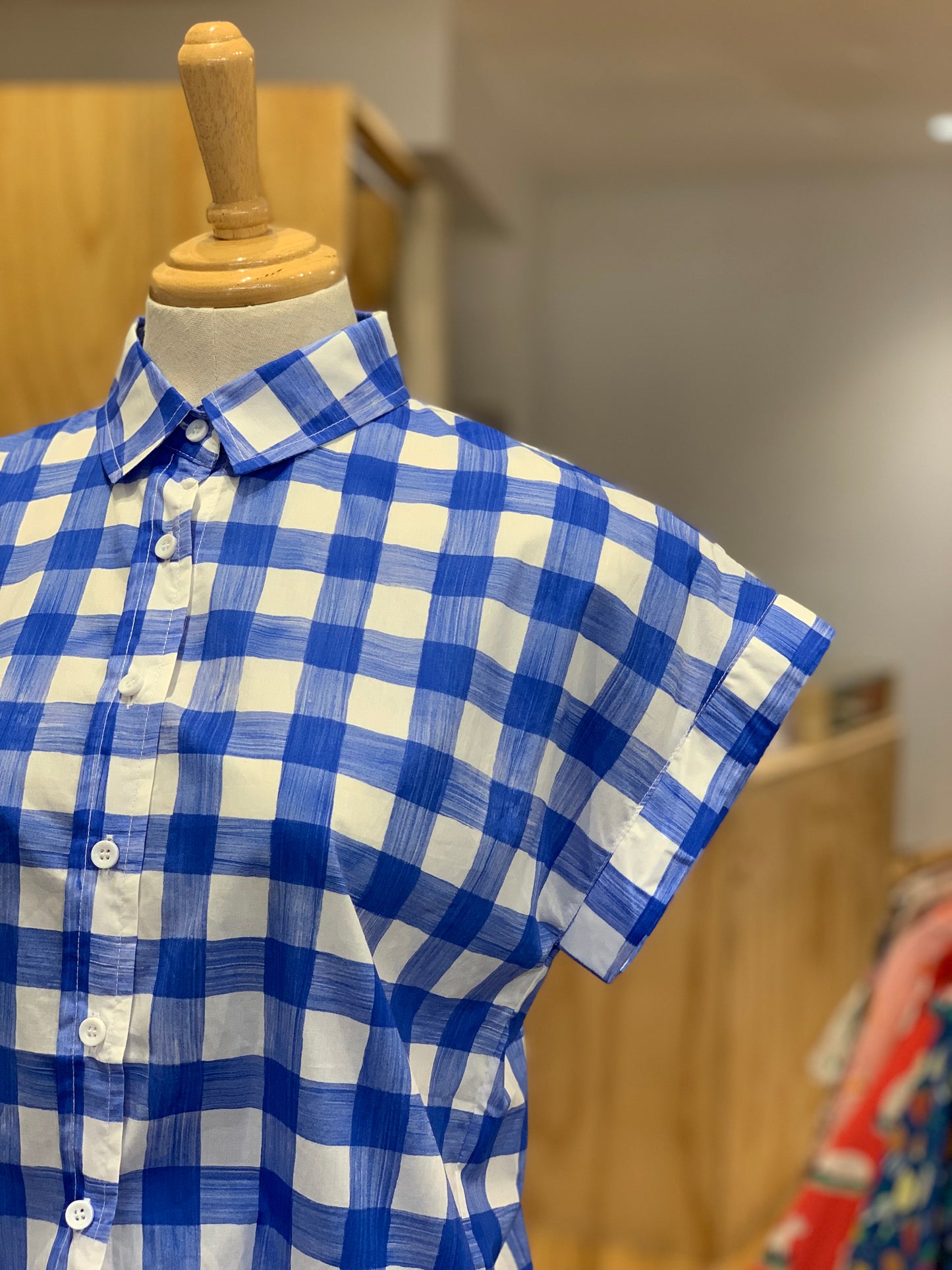 The Plaid Top - Blue