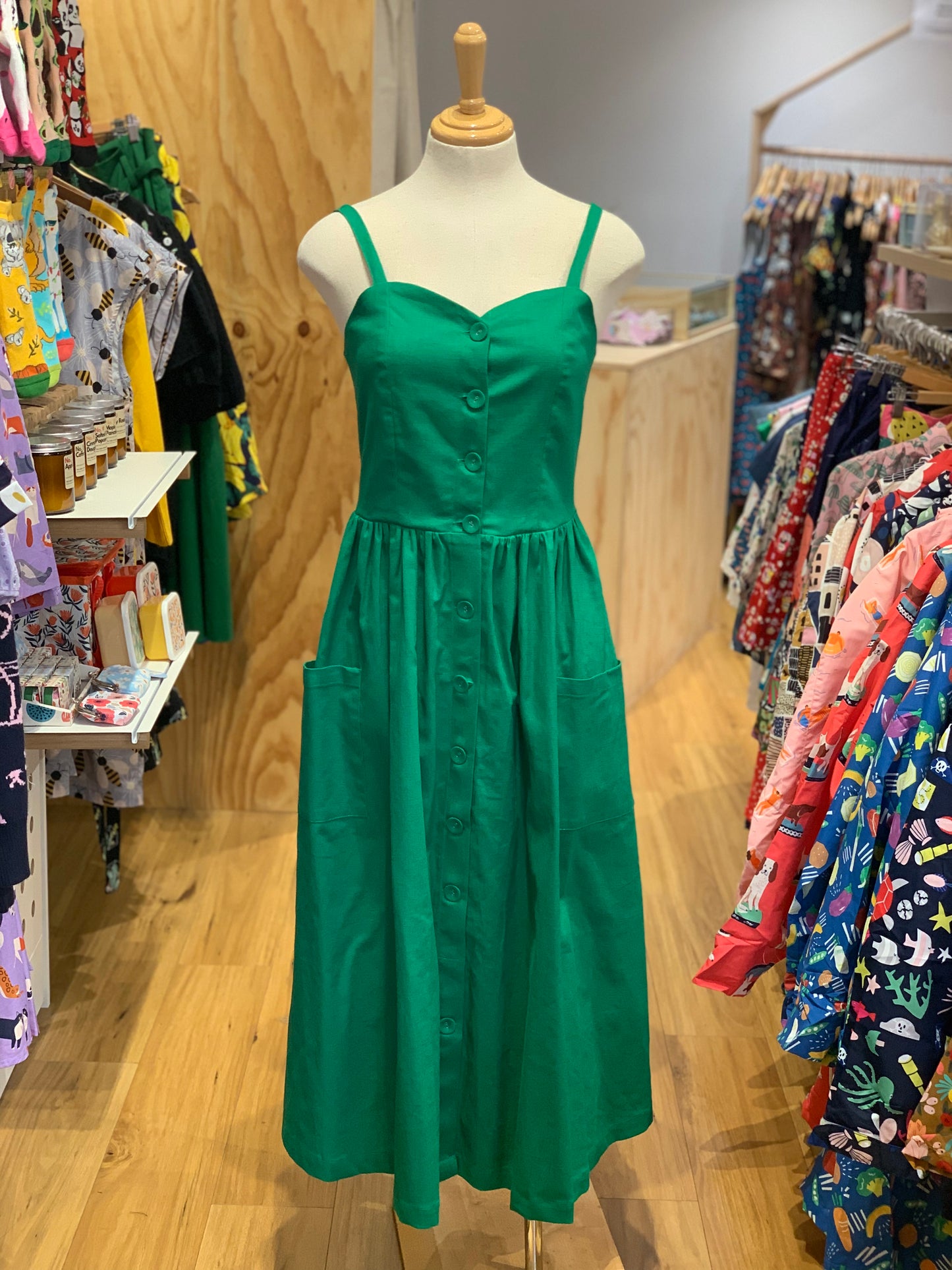 Penelope Dress - Green (Last Size/ Size 14)