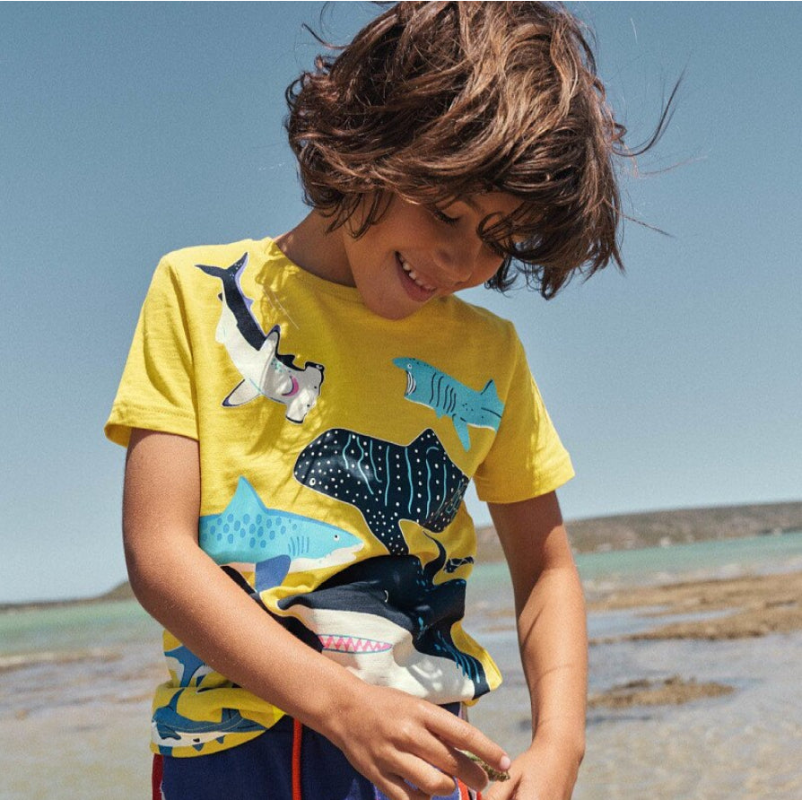Sharks Glow in the dark tee kids (Low in stock/ 5,6,&7 yrs old)