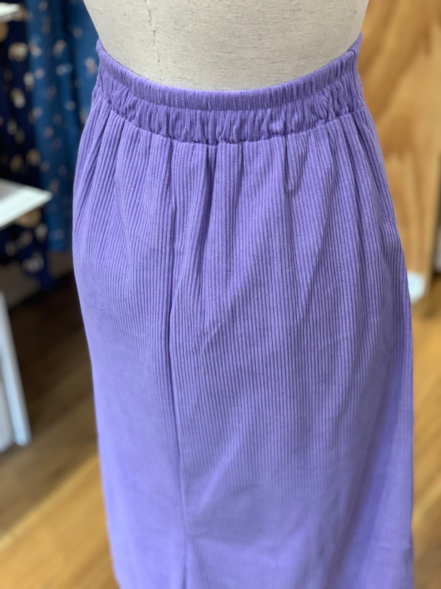 Purple corduroy skirt
