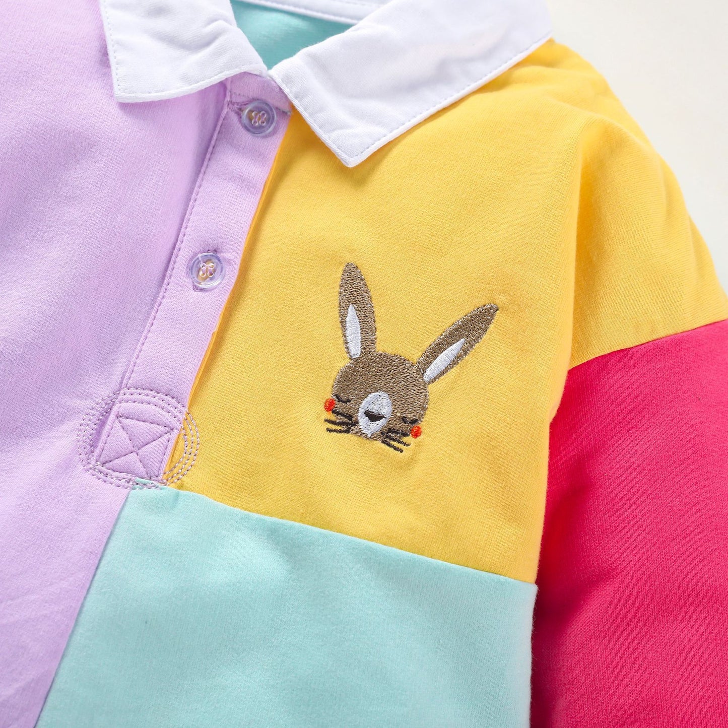 Colour Block Rabbit Girl Dress (Last One / 6 yrs old)