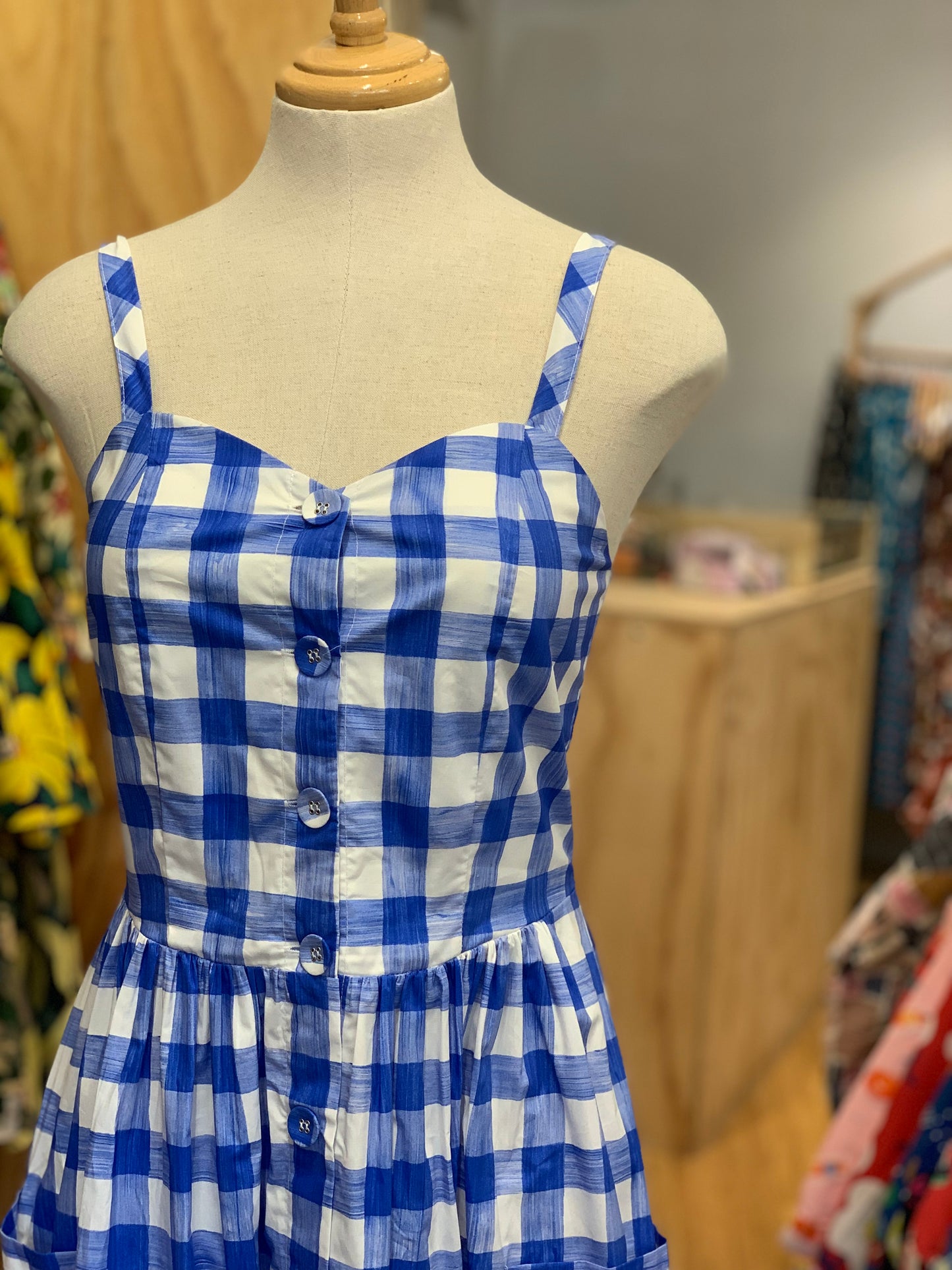 Penelope Dress - Blue Plaid