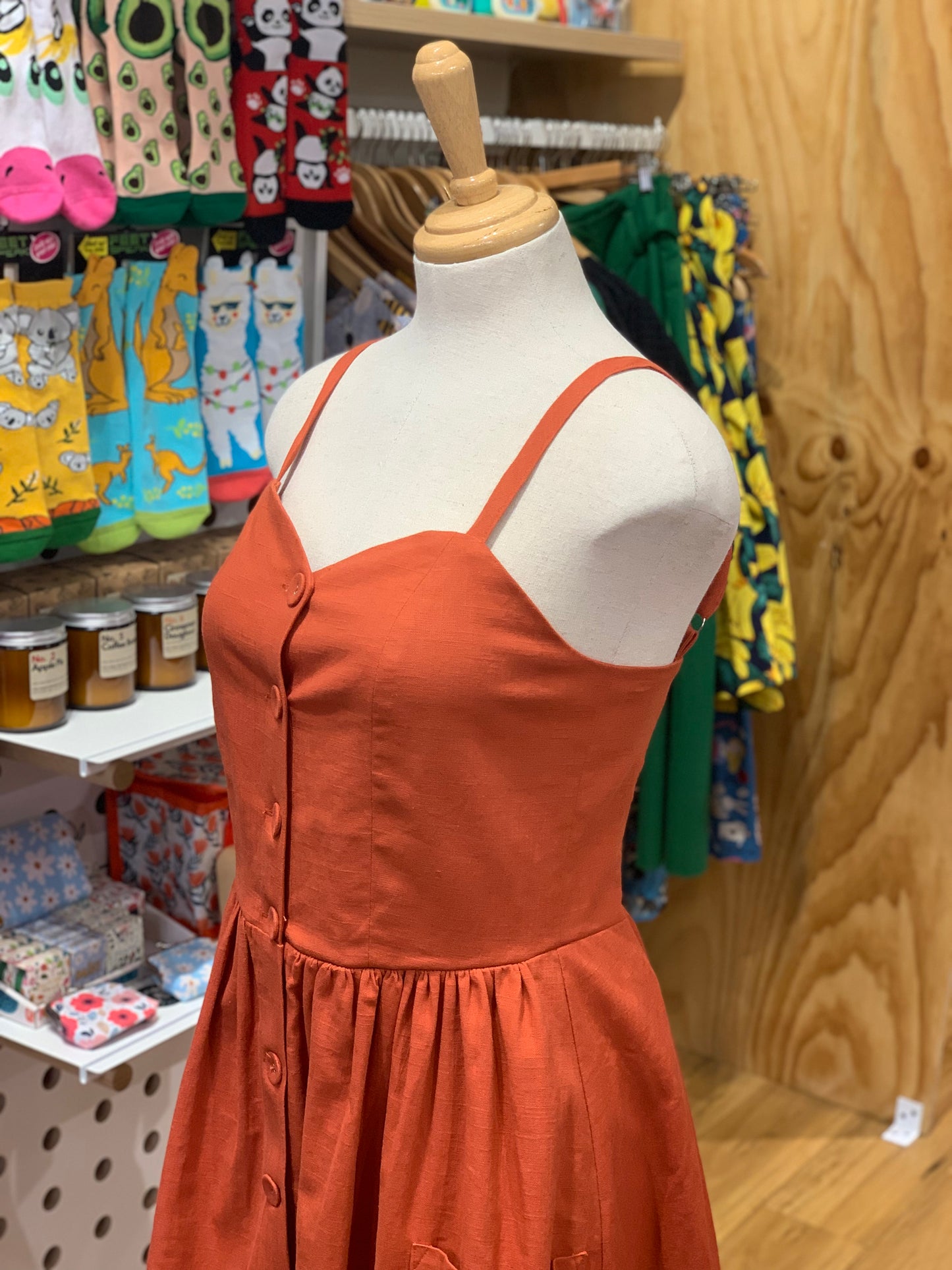 Penelope Dress - Orange (Low in stock/ Size 10,12 &14)