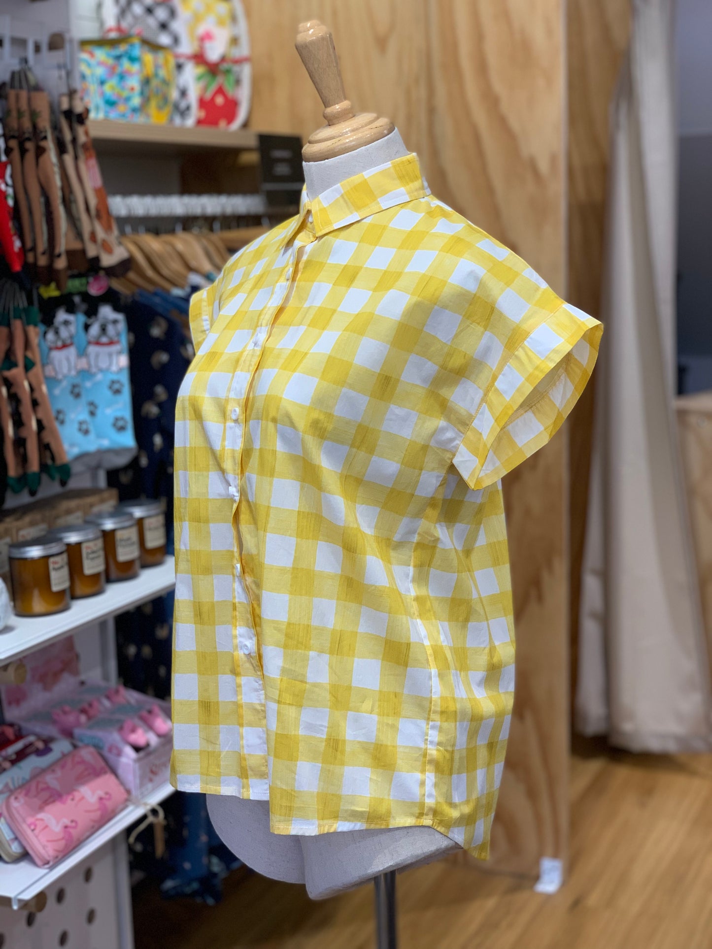 The Plaid Top - Yellow