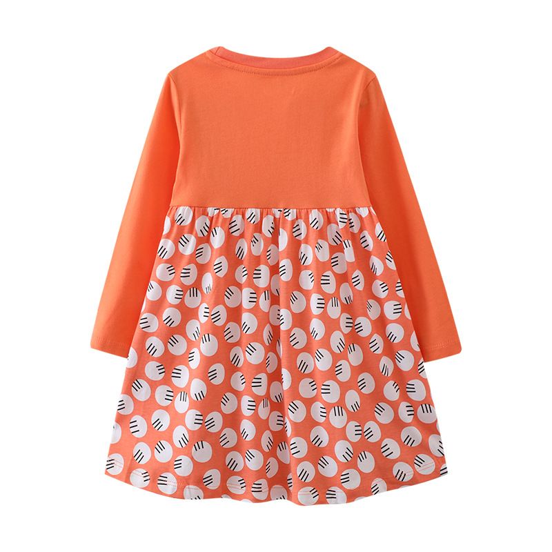 Orange Polkadot Cat girl dress (Low in stock /3,5& 6yrs old)