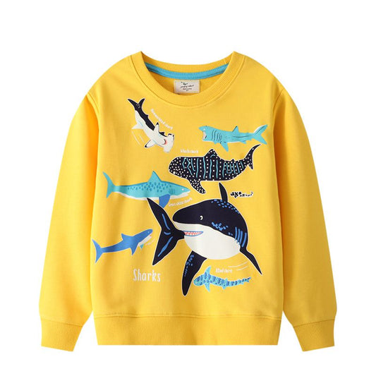 Sharks glow in the dark pullover