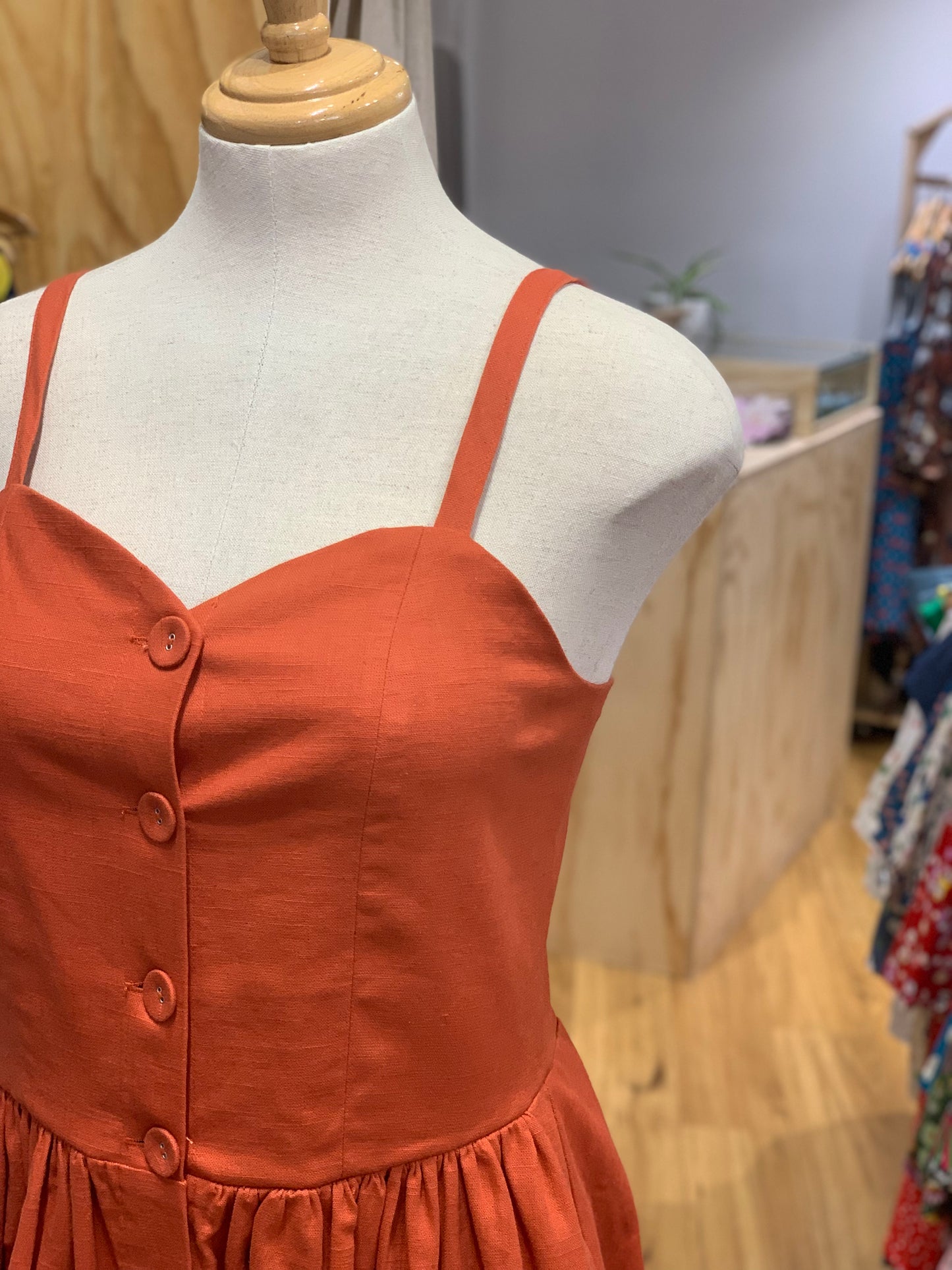 Penelope Dress - Orange (Low in stock/ Size 10,12 &14)