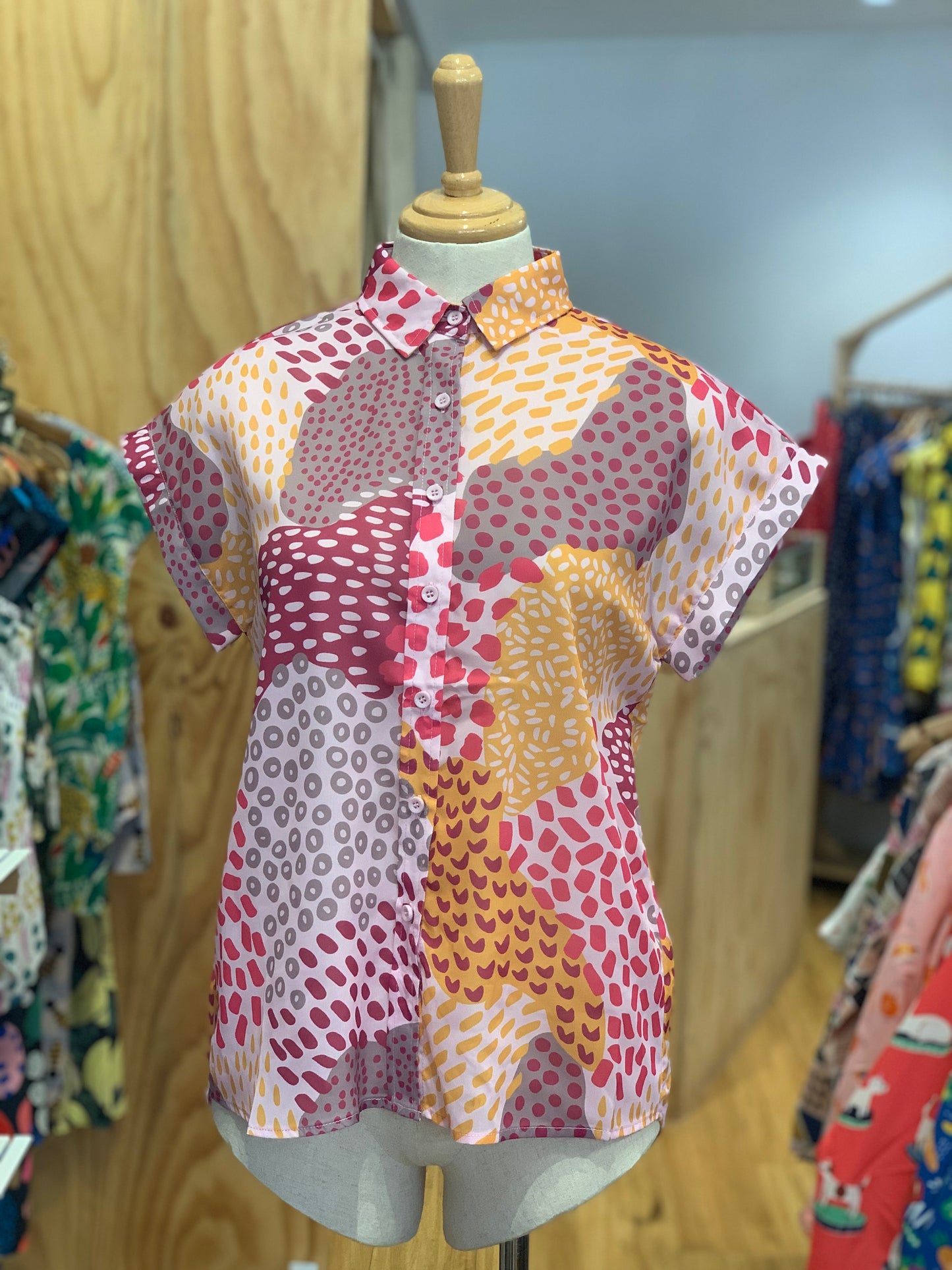 The Wild Abstract Top - Pink