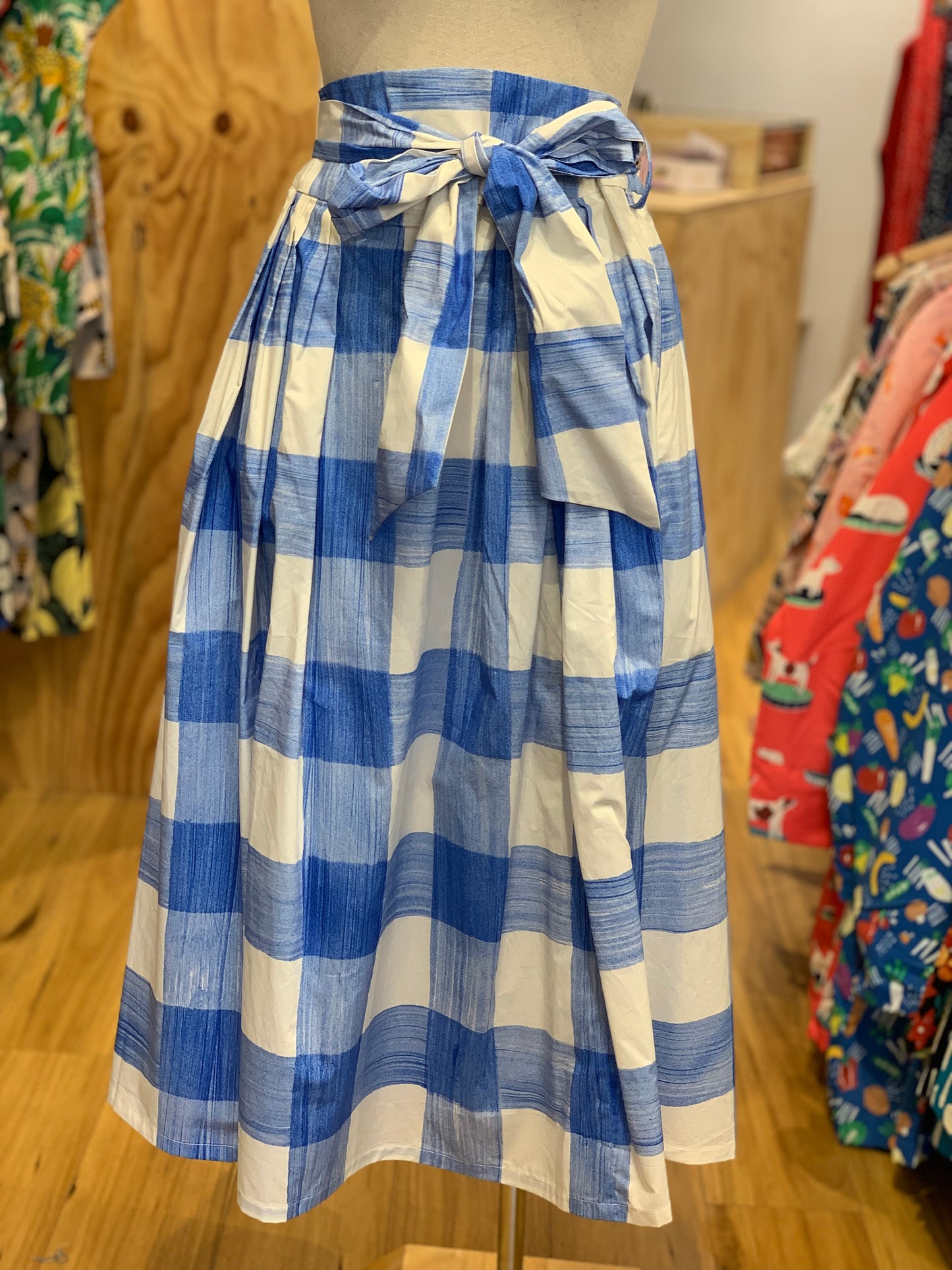 Camila Skirt - Blue plaid (Last Size/ size 6)