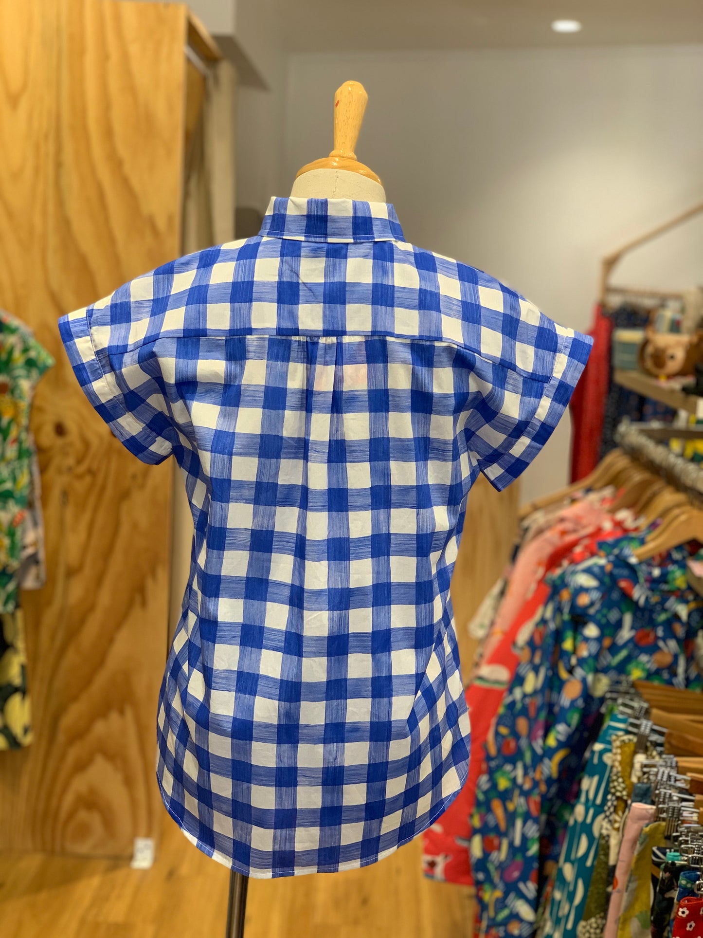 The Plaid Top - Blue